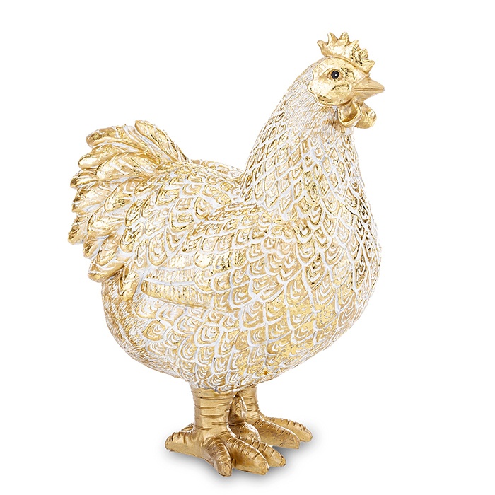 kura wielkanocna figurka zlota  duża.jpg