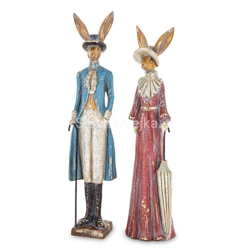 Zające wielkanocne Elegancka Para.jpg
