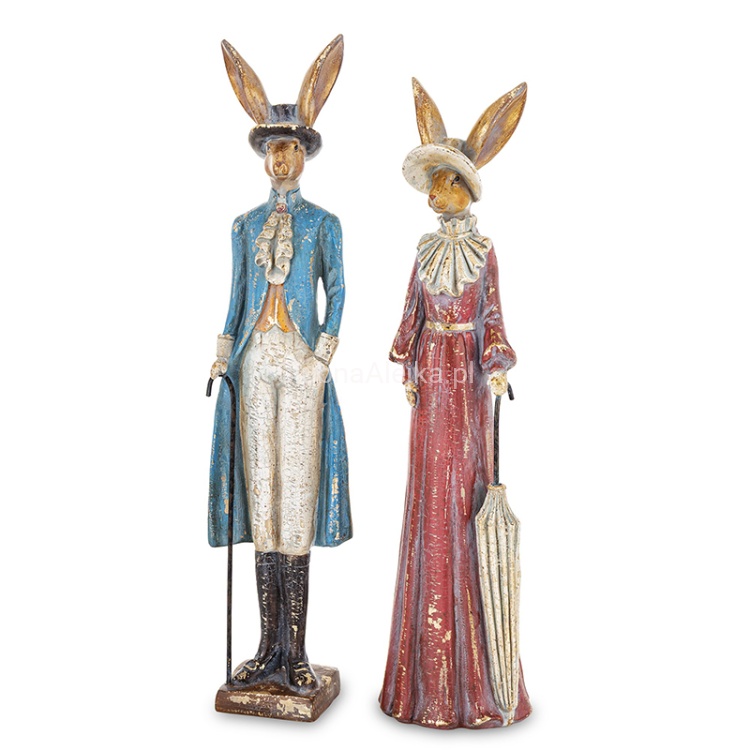 Zające wielkanocne Elegancka Para.jpg