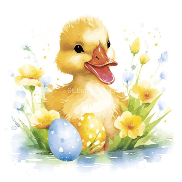 Serwetki papierowe wielkanoc Cute Baby Duck 33x33 cm.jpg