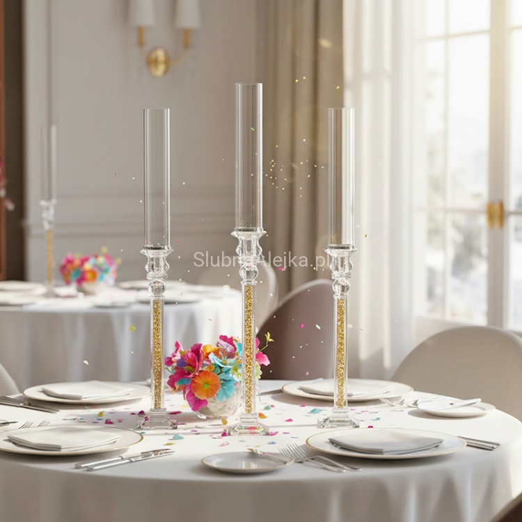 swiecznik szklany na nodze Novum 90 cm złoty.jpg