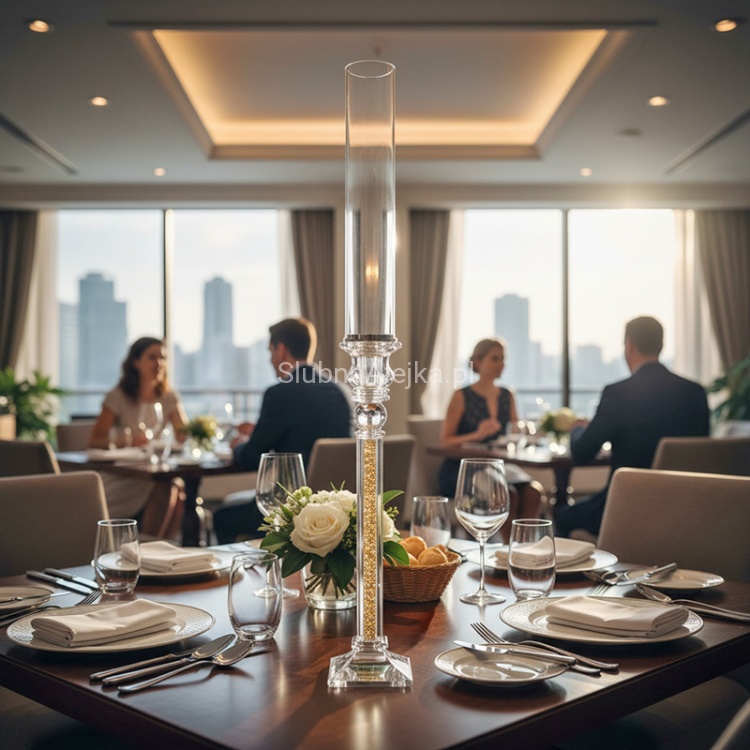 swiecznik szklany na nodze Novum 80 cm złoty.jpg