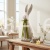 zajac wielkanocny wysoki przecierany z aksamitna zielona kokardą 80 cm.2.jpg