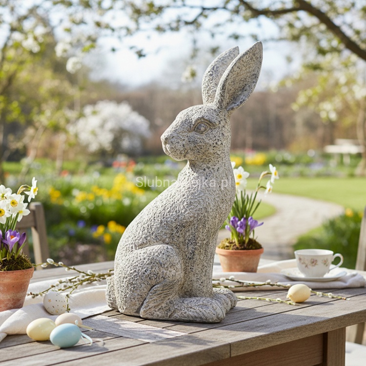 figurka zajac wielkanocny przecierany siedzacy.jpg