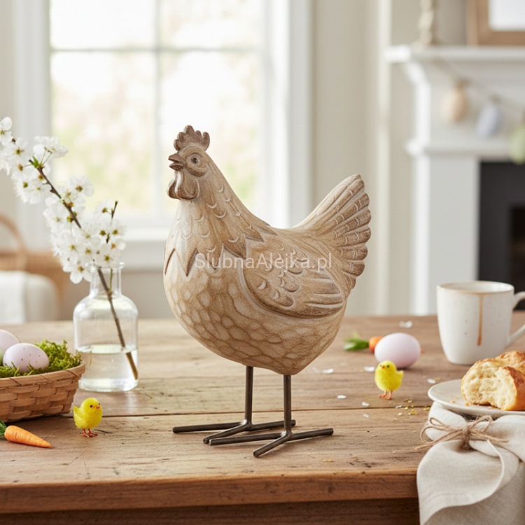 Kura na metalowych nożkach.jpg