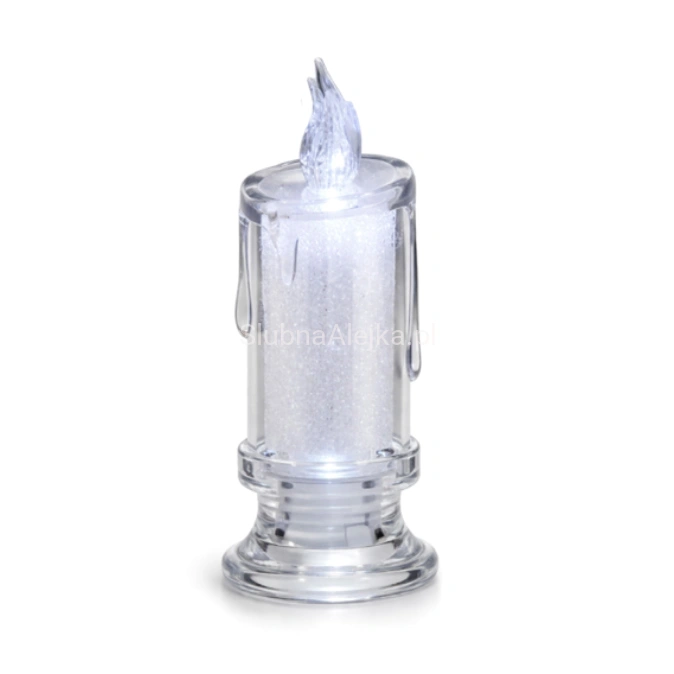 swieca brokaatowa led 15 cm zimne swiatlo 3.jpg
