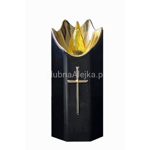 Znicz LED ZLOTO-CZARNY 12 CM.jpg