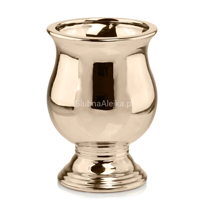 Osłonka z Ceramiki Szkliwionej Amfora Glamour Złoty 21 cm 2.jpg