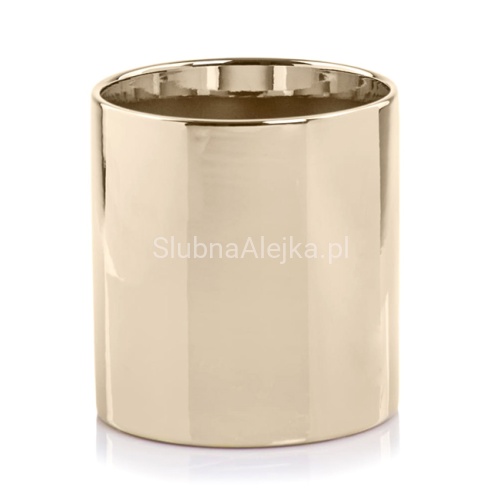 Osłonka z Ceramiki Szkliwionej Walec Lustrzane Złoto ϕ 13cm .jpg