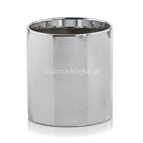 oslonka na doniczkę walec lustrzane srebro .jpg