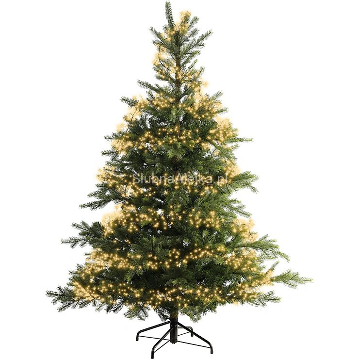 Lampki Choinkowe Cluster Twinkle Micro Wire Lights Ryż 480 LED Ciepły Biały Srebrny Drucik 3m Timer 2.jpg