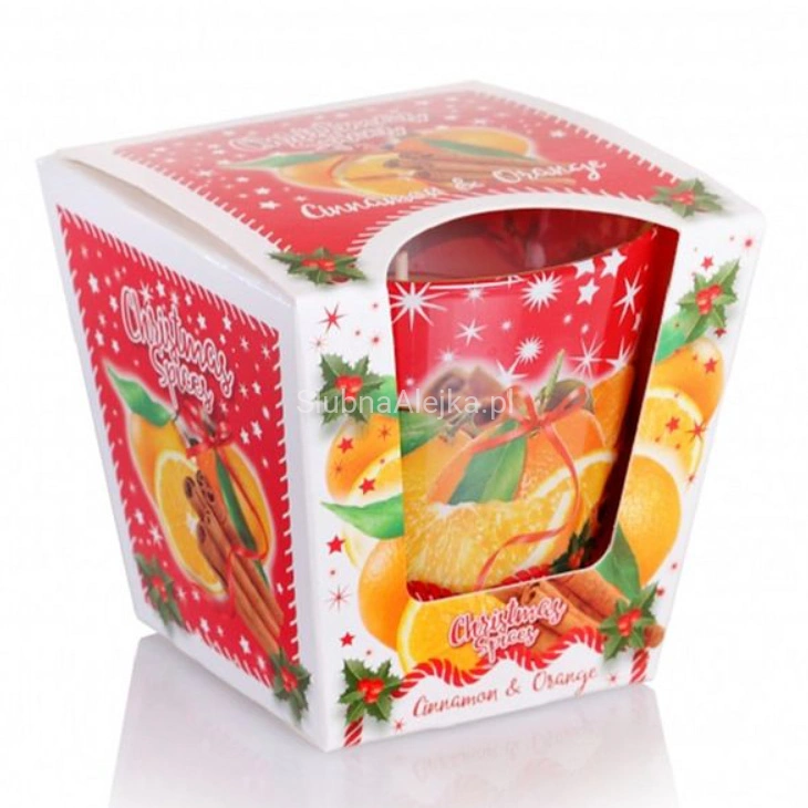 Świeca Zapachowa w Szkle Christmas Spices Cynamon i Pomarańcza.jpg