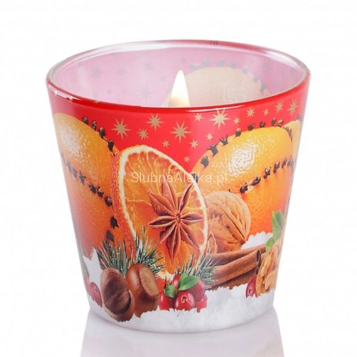 Świeca Zapachowa w Szkle Christmas Orange Pomarańcza z Cynamonem.4.jpg