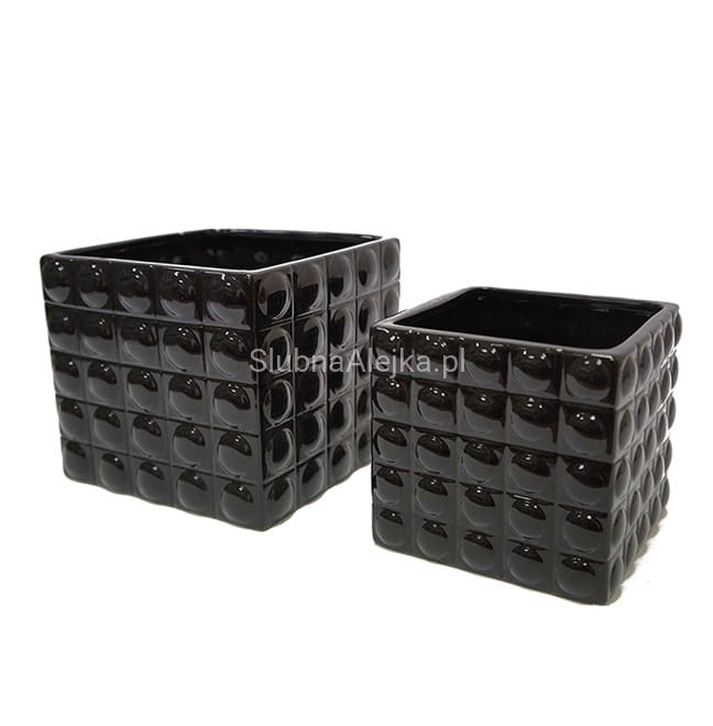 wazon ceramiczny bubble cube black.jpg