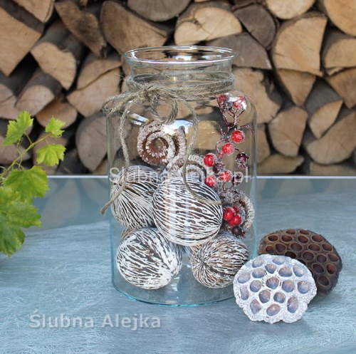 Wazon Szklany Słój do Aranżacji 30 cm.jpg