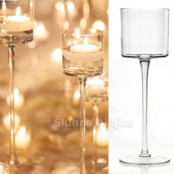świecznik szklany na nodze gładki.jpg