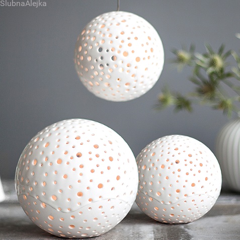 kule ceramiczne na świeczki