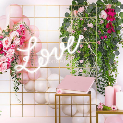 Neon Dekoracyjny LED LOVE Biały 61x27,4 cm