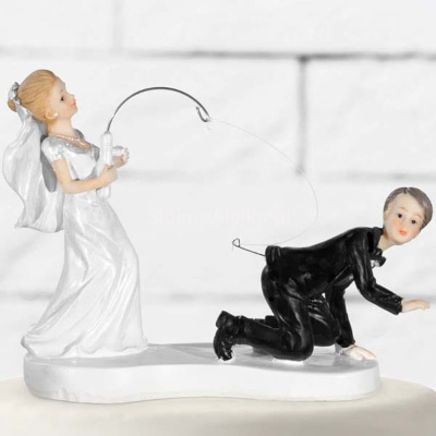 Figurka Ślubna Złapany na Wędkę