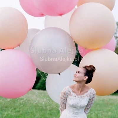 Balony Weselne Gigant Pastelowe 1m