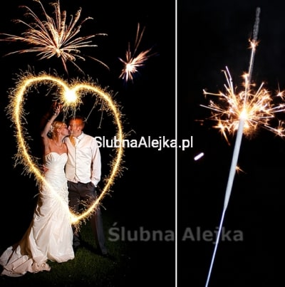Zimne Ognie Mega Długie na Ślub 70 cm 5 szt.