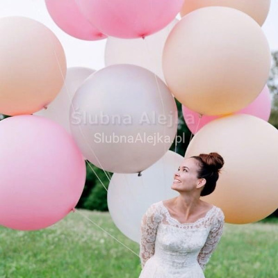 Balony Weselne Gigant Pastelowe 1m