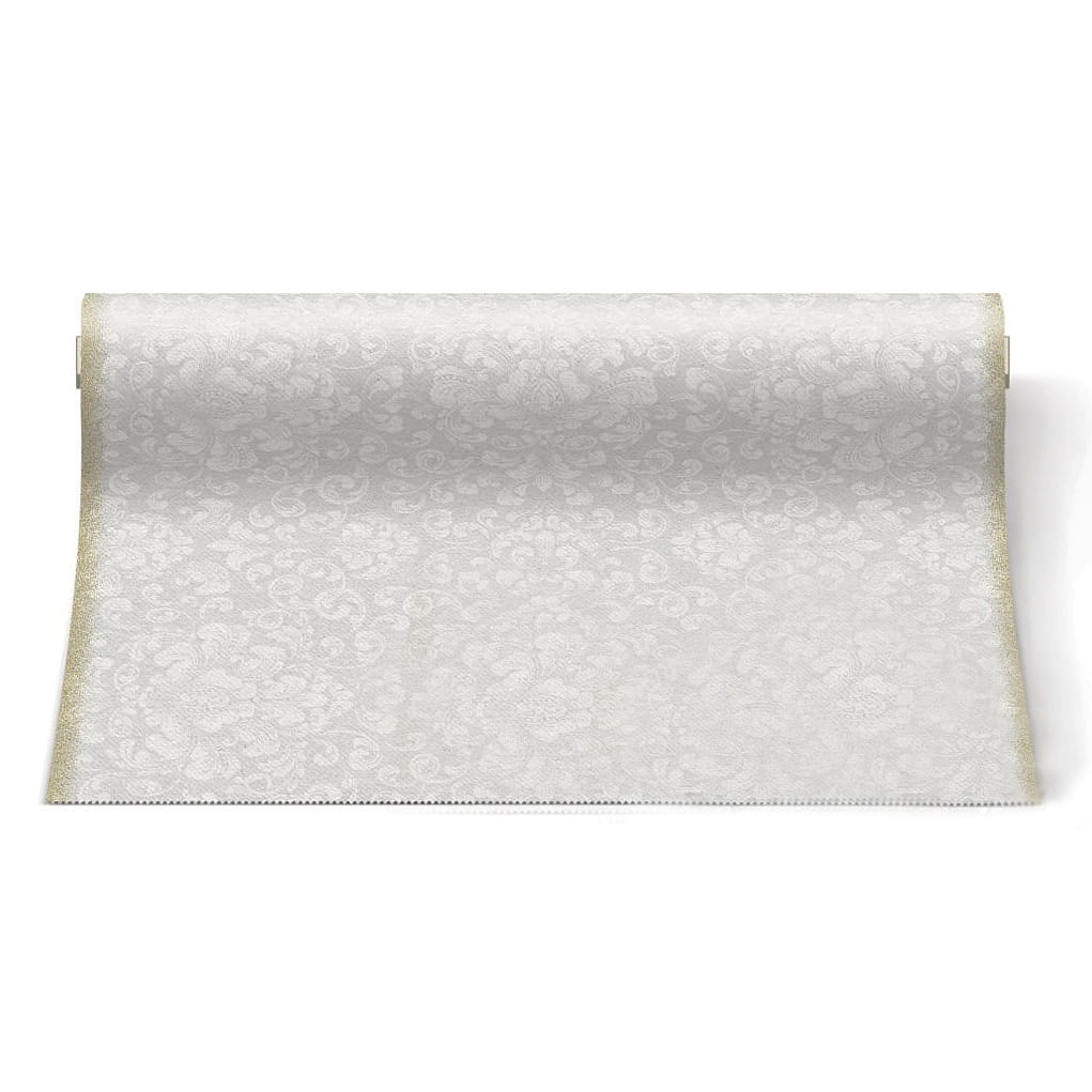 Bieżnik Flizelinowy Rococo White 24m