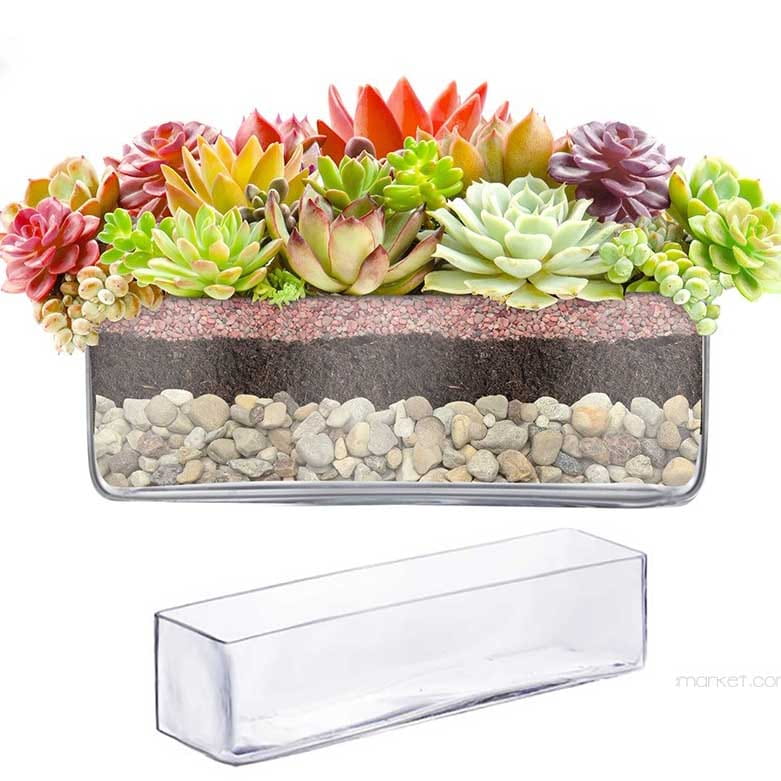 Wazon Misa Szklana Modern 40x12 cm