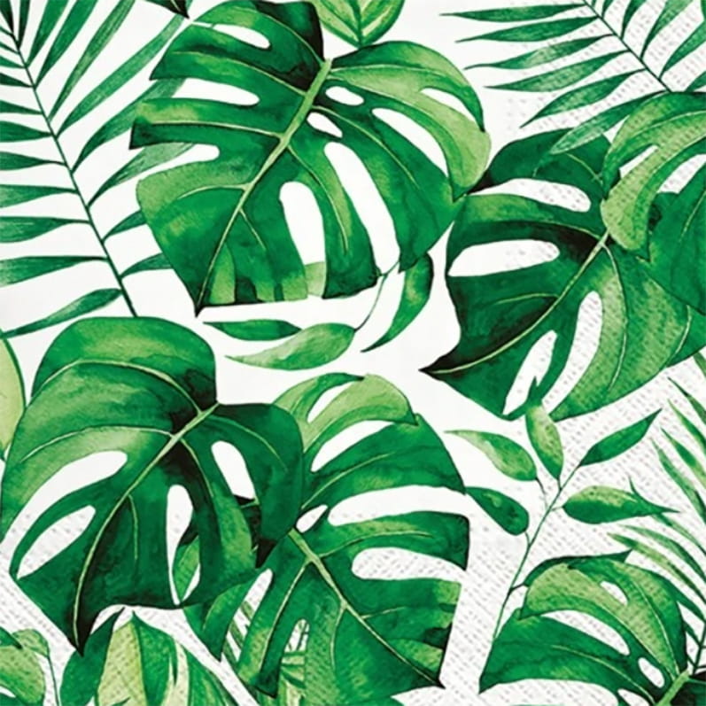 Serwetki Papierowe Liście Monstera 33x33cm