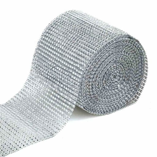 Taśma Diamentowa Srebrna 12cm x 3m