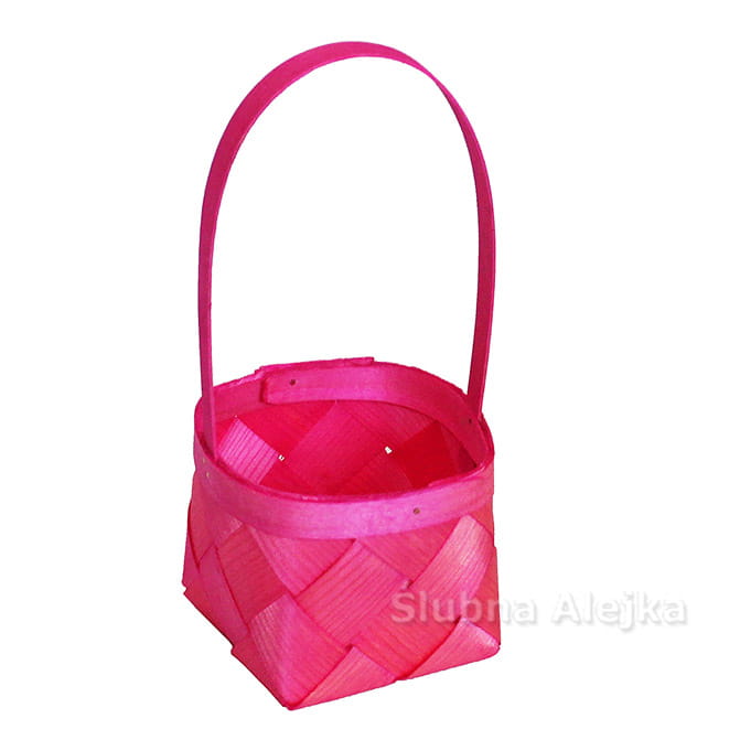 Koszyczek Łubianka Różowy 25 cm